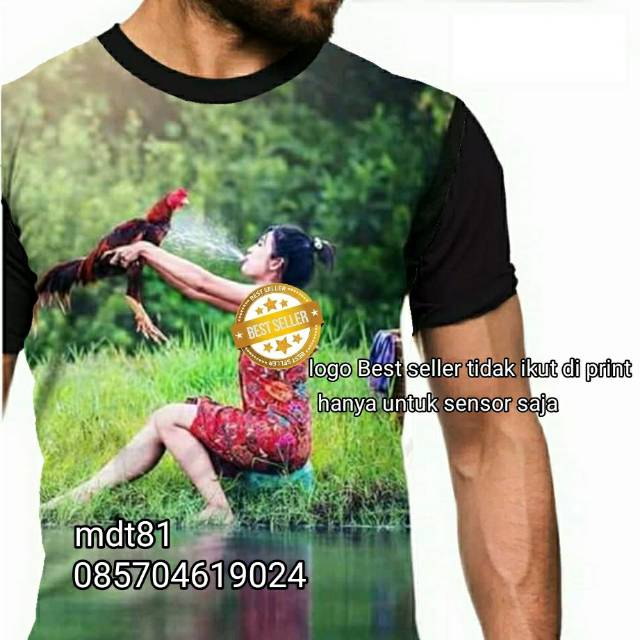 Kaos Ayam Jago Bangkok Sexy Lady Chiken rooster petarung aduan oblong anak cowok pria murah keren