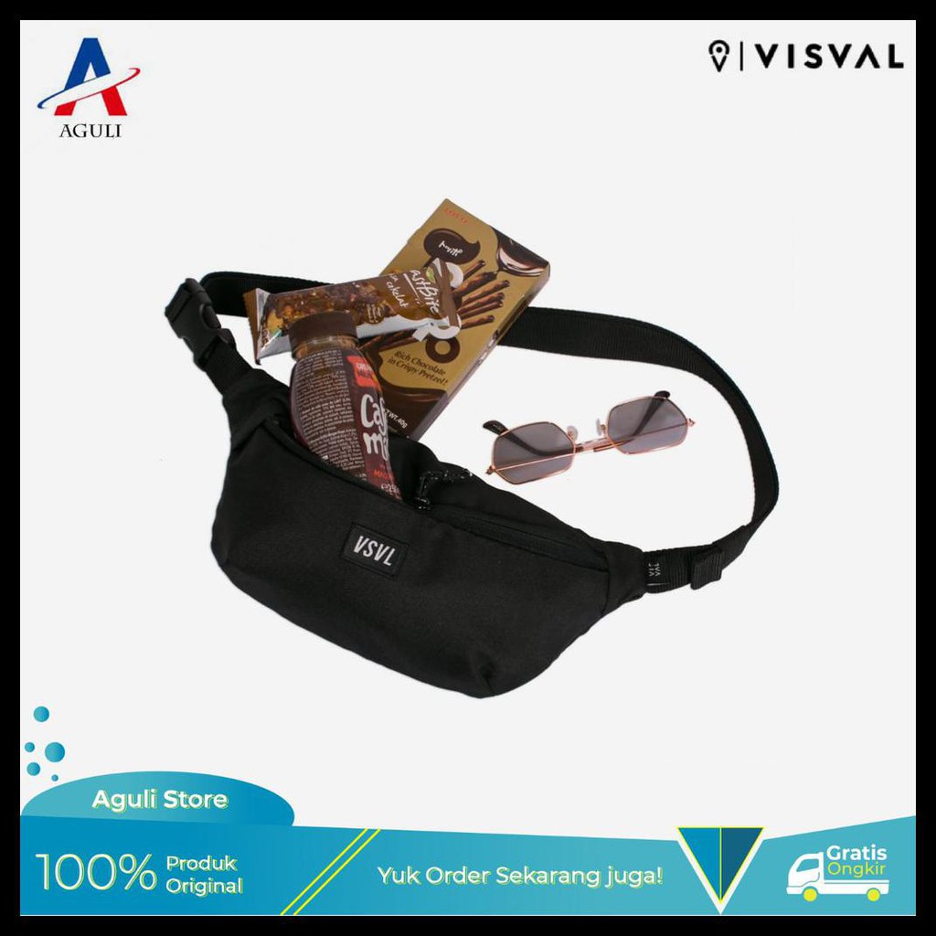 {BISA COD} VISVAL WAISTBAG RUSH / TAS SELEMPANG - VISVAL ORIGINAL PROMO SPECIAL Kode 1351