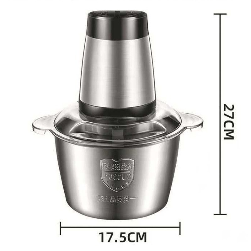 Blender Penggiling Daging Stainless 3 Pisau 2000ml Meat Grinder 250W