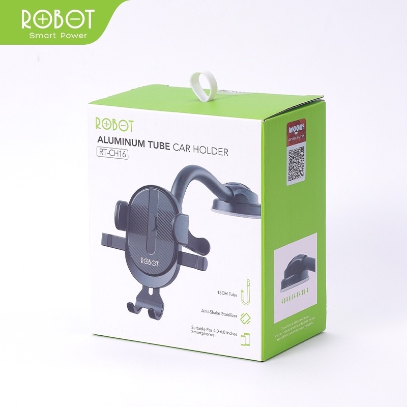 ROBOT Universal Car Holder RT-CH16 18.5 CM Alumunium Tube with Stent - Garansi Resmi 1 Tahun