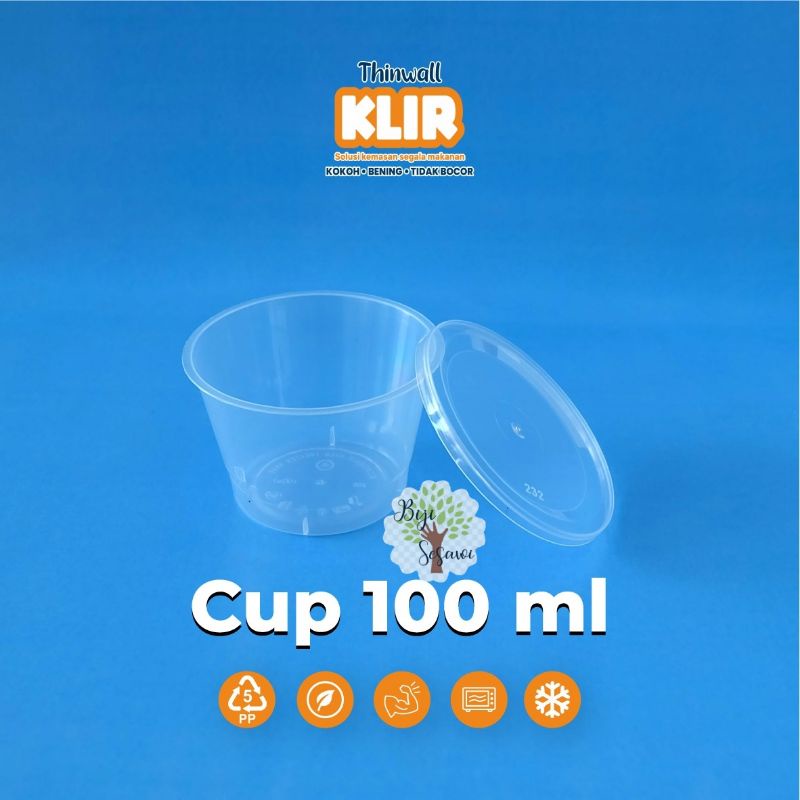 Thinwall 100ml Cup puding isi 25pcs