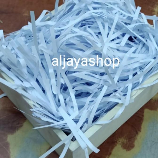 

[COD] Kertas potong untuk hamperhs/Kerta Serut Putih polos 1 kg/Kertas Cacah [COD]