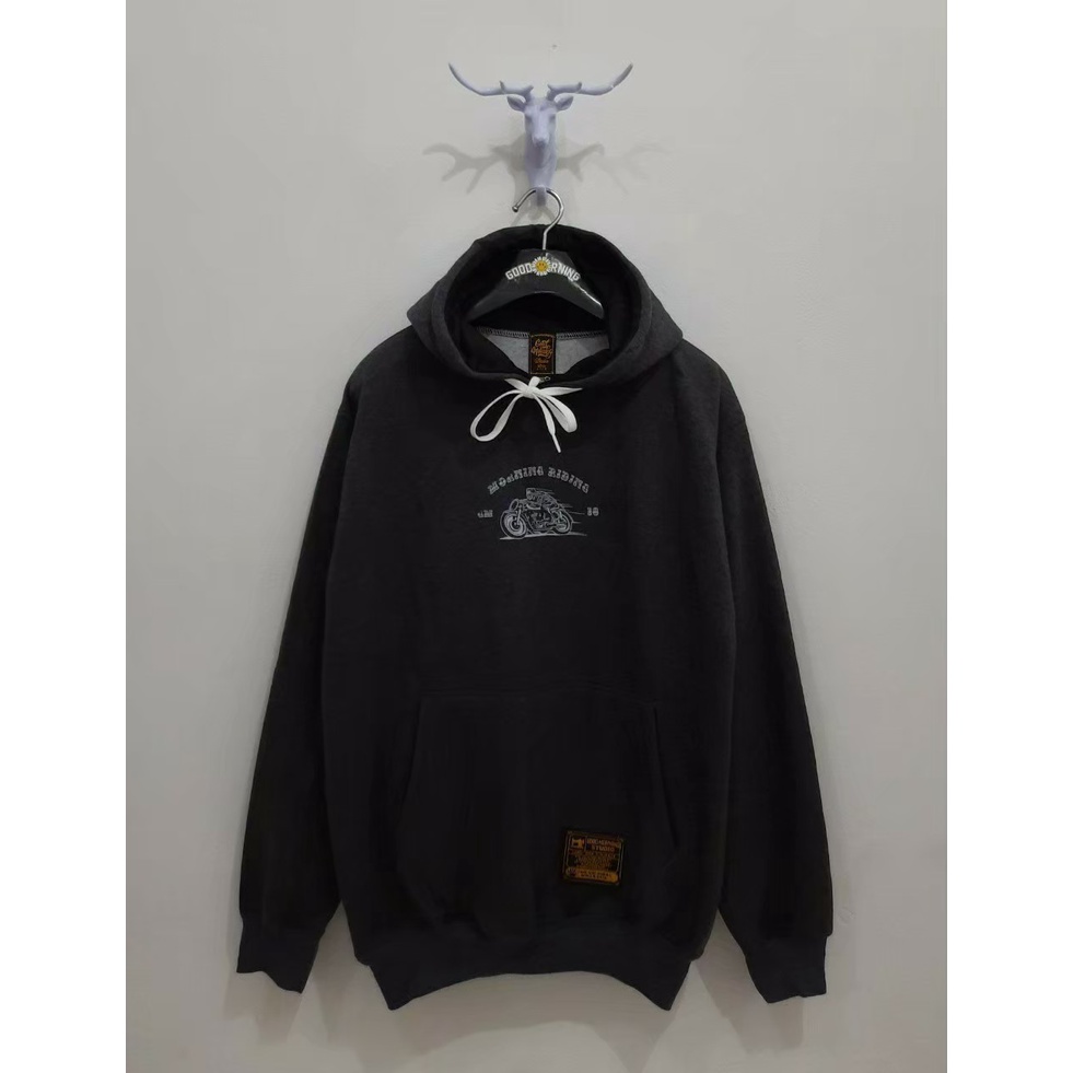 GM hoodie sweater pria warna hitam art grafity GMSH123