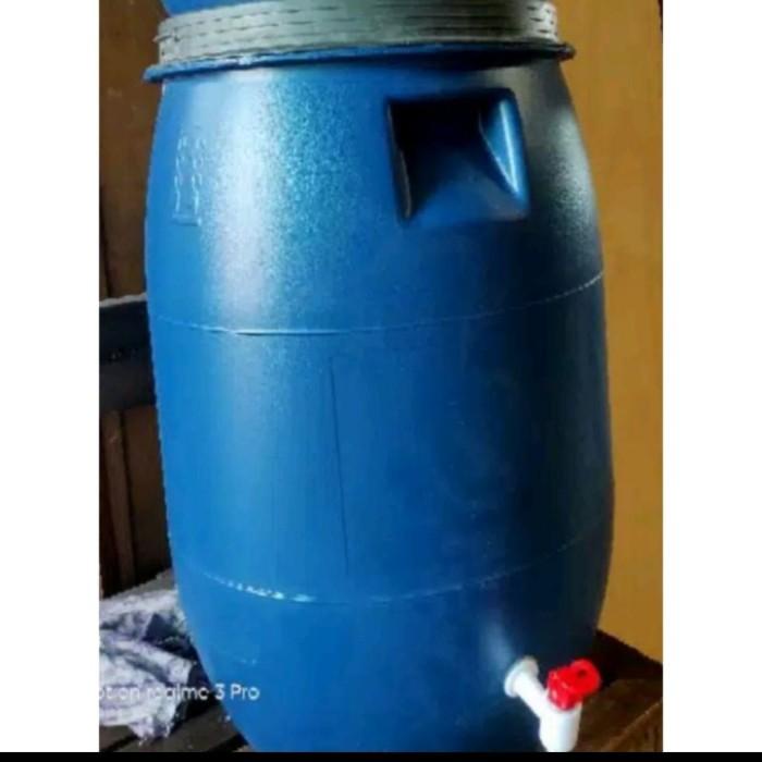 keran   drum plastik biru   tong sampah 60 liter   120 liter  bisa pakai kran  kualitas terbaik 