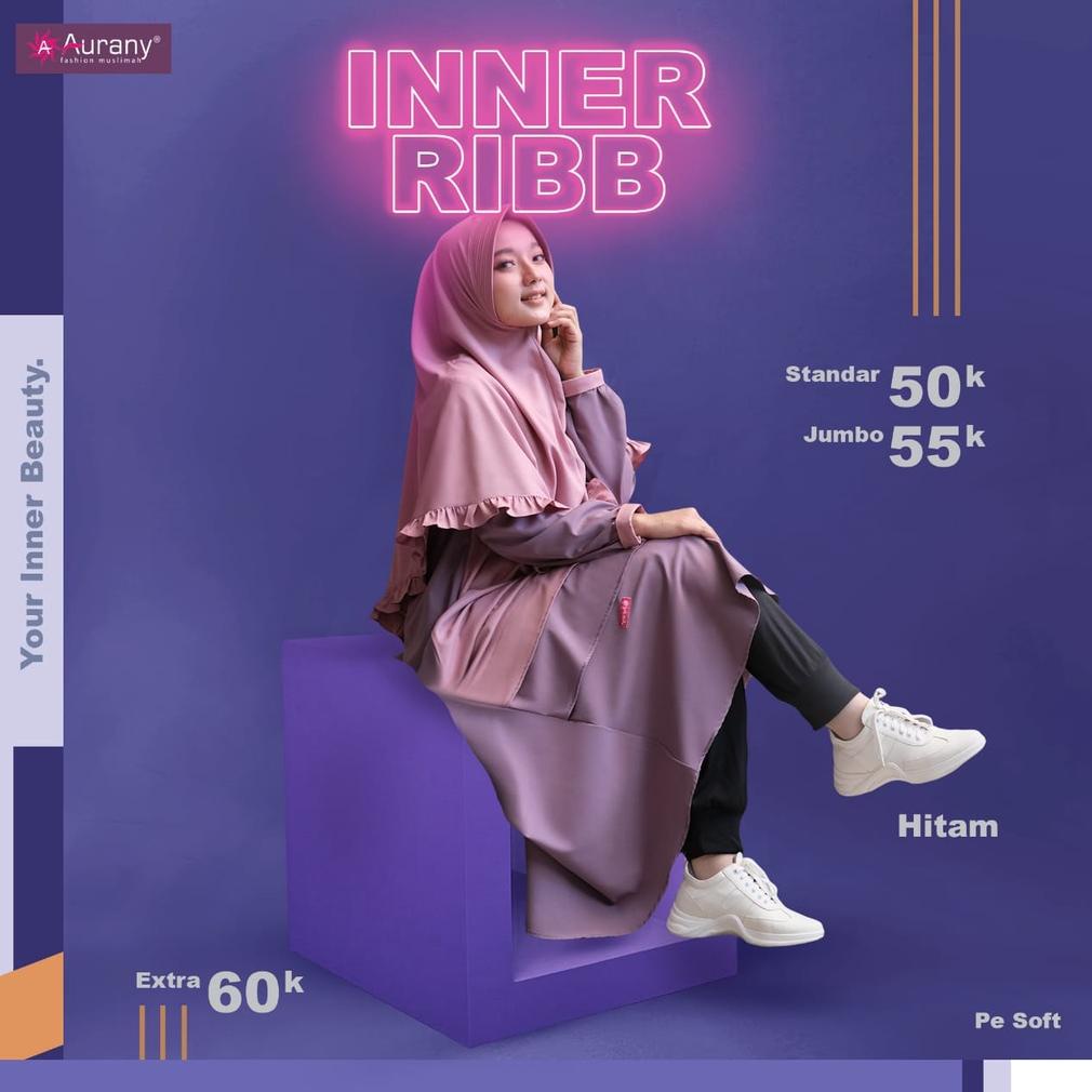 Celana Inner Rib Katun Daleman Celamis Celana Gamis Aurany Legging Leging Bawahan Gamis Panjang