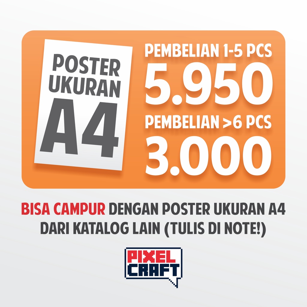 Poster Dinding Karakter Anime KIMETSU NO YAIBA / DEMON SLAYER Size - A4-2