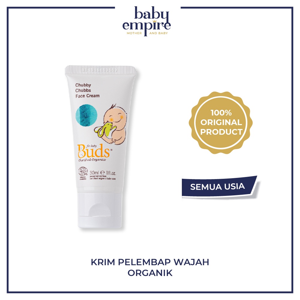 Buds Organics Chubby Chubbs Face Cream - Lotion atau Krim Pelembab Perawatan Kulit Wajah Bayi dan An
