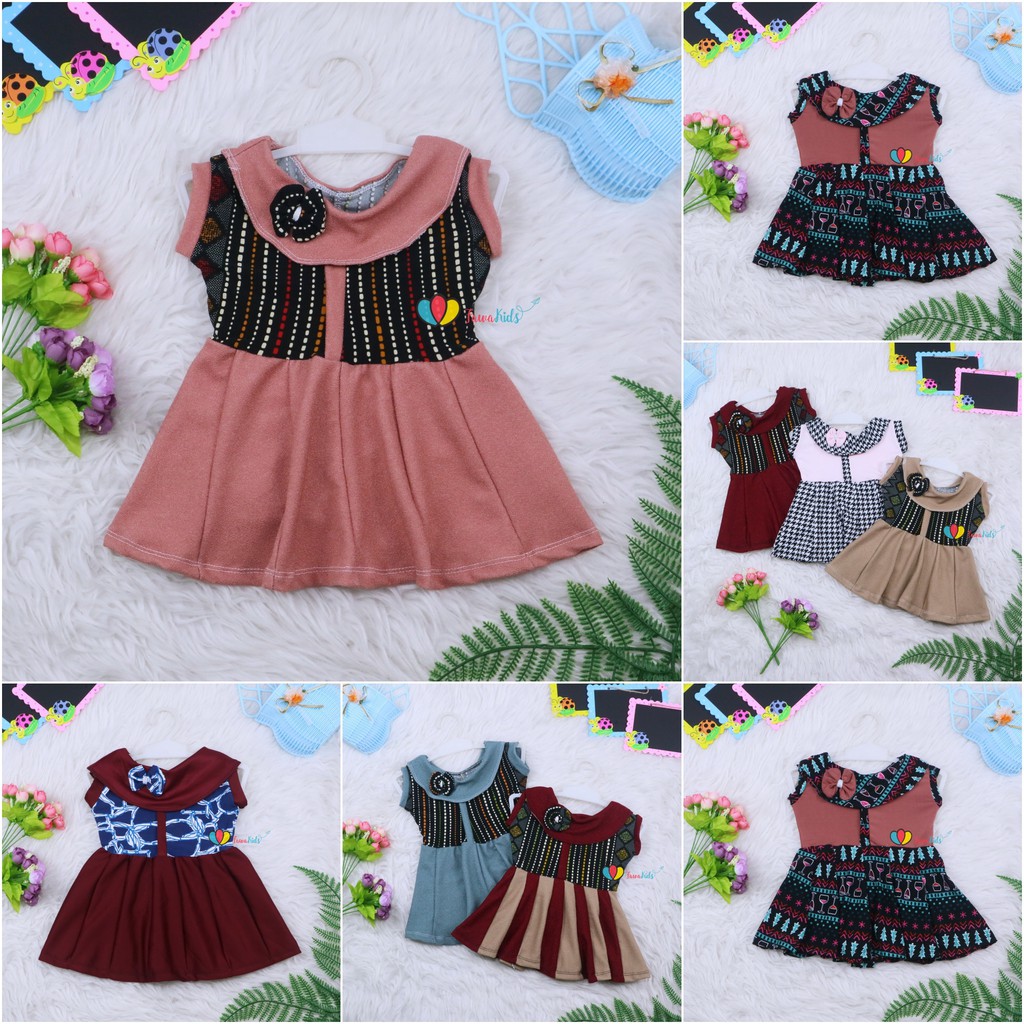 Dress Evelin Baby New Born Baru Lahir / COD Baju Anak Baby Perempuan Bayi Girl Lucu Harga Konveksi babycinnamon