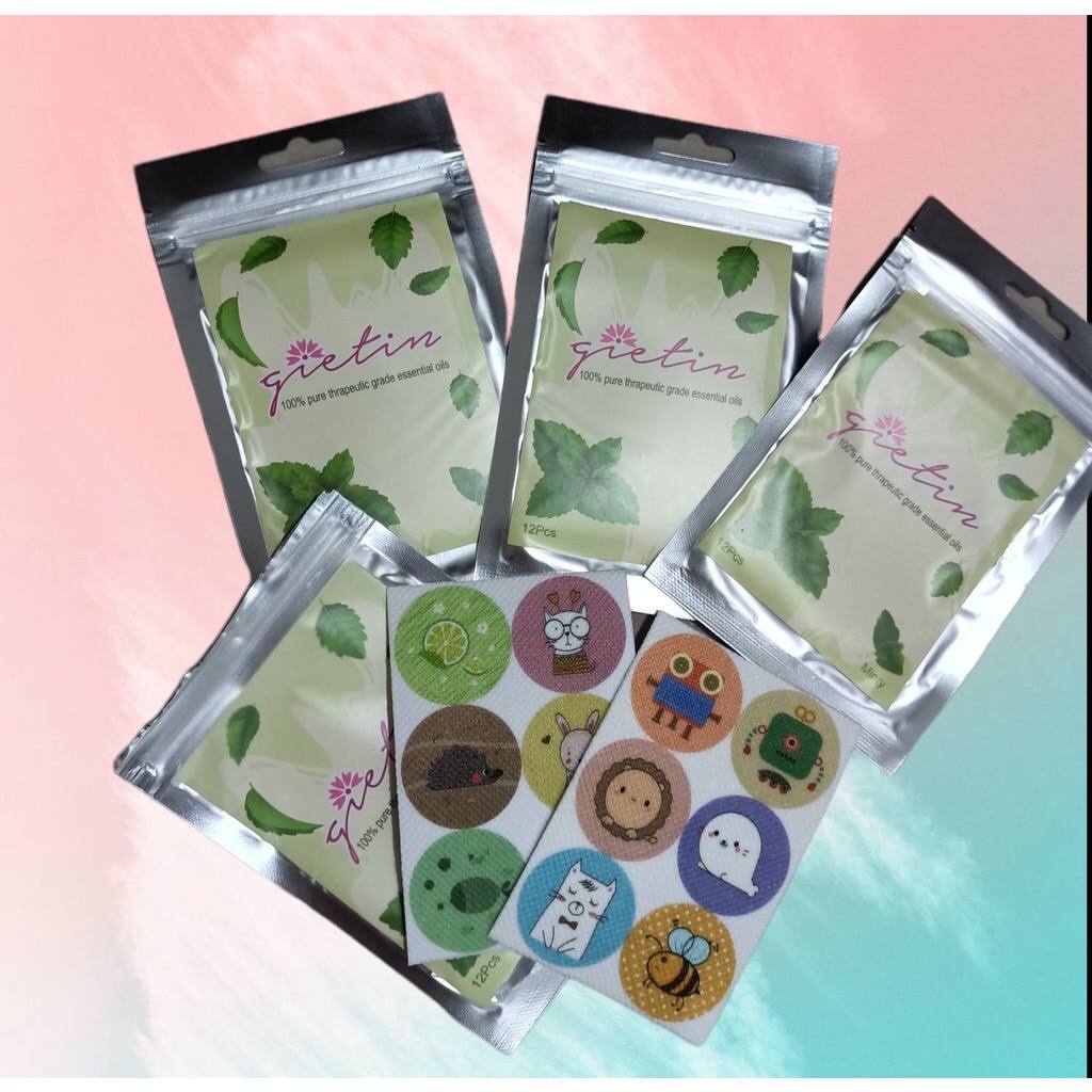 sticker aroma masker/sticker tempel masker/pengharum masker/isi 12 & 36 patch/bungkus