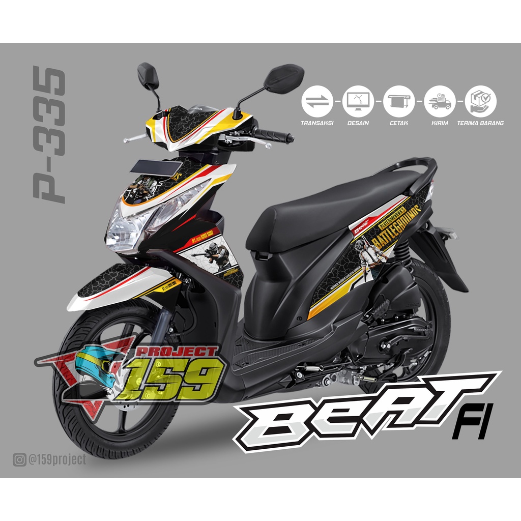 Stiker Motor Beat FI 2014 - P-335 PUBG Livery