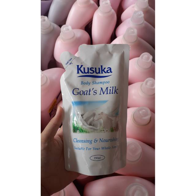KUSUKA BODY SHAMPO GOATS MILK SABUN SUSU KAMBING ASLI MALAYSIA 250ml
