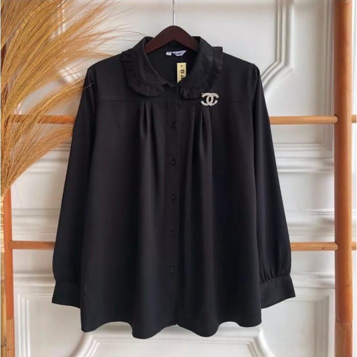 BLOUSE WANITA / BLOUSE BIG SIZE / BLOUSE KERJA / ATASAN BLOUSE / BLOUSE KOREA / KEMEJA BLOUSE WANITA / BLOUSE RAYON / BLOUSE KEKINIAN / BLOUSE GIOVANI BAHAN RAYON PREMIUM MODEL KEKINIAN