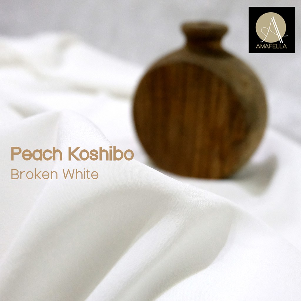 1/2 meter Kain Peach Koshibo Premium Wolly Crepe Tebal