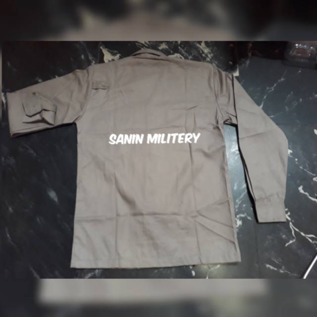 baju pdl sus jatah polri - polisi - satpam - security / baju pdlsus Polri - Satpam -Security / Atasan baju pdh satpam coklat terbaru lengan panjang jatah Polri