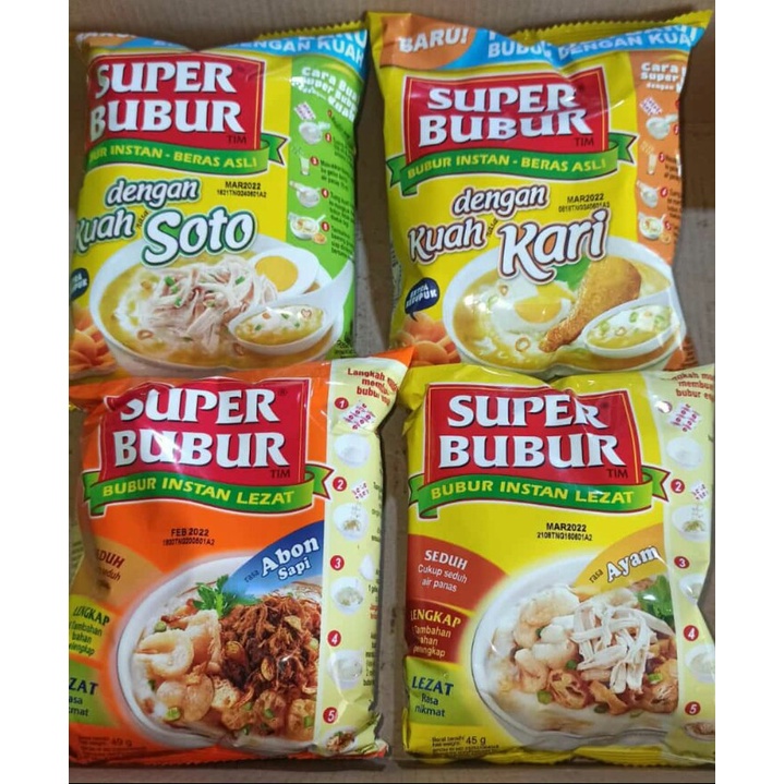 

Super Bubur ( per 4 bks/mix/campur )