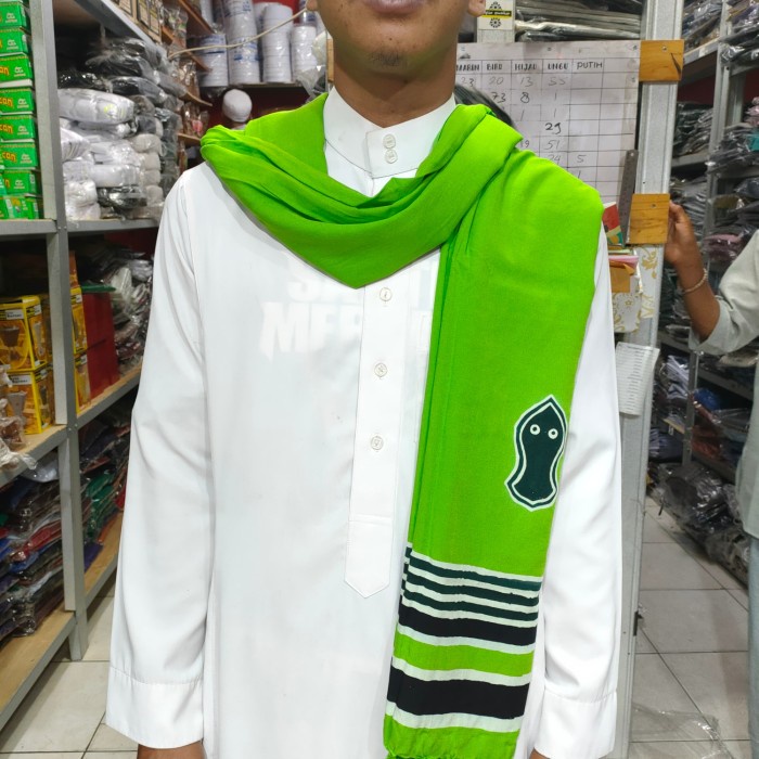 Sorban Sorban Solo Rida Sorban Santung - Hijau Stabilo(C0F5) Sorban Panjang GRATIS ONGKIR Sorban Pal