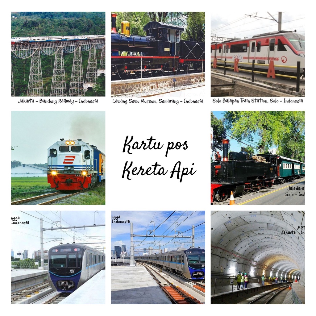 

MC- Kartu pos kartupos Kereta / ALL TRAIN Postcard