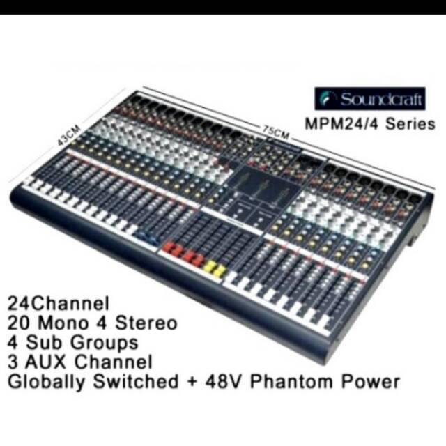 Promo Harga Murah  MIXER SOUNDCRAFT MPM 24/4 ( 24 Channel )