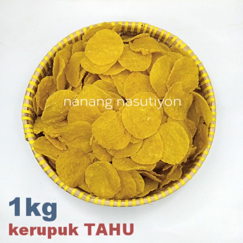 

Krupuk kerupuk tahu mentah siap goreng netto 1kg