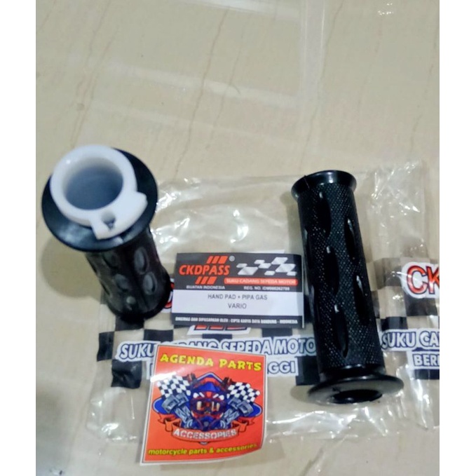 handgrip hanpad hanfat handle grip  1set karet+pipa plastik slongsong gas-vario old-vario 110-vario 125