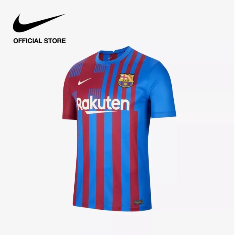 Nike Jersey Club Sepak Bola FC Barcelona 2021/22 Stadium Home - Multi Warna [CV7891-428]