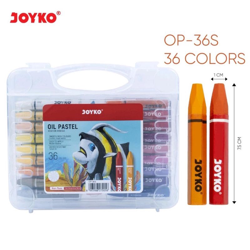 Crayon Krayon Minyak Oil Pastel Joyko isi 36 / 48 /55 /72 warna