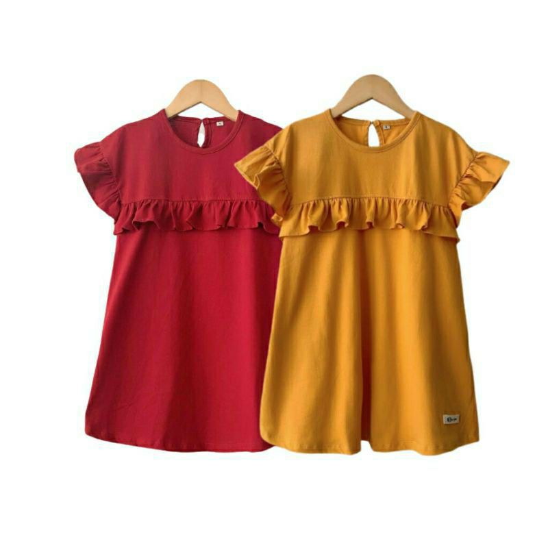 LING LING DRESS 1-5 TAHUN RUFFLE POLOS