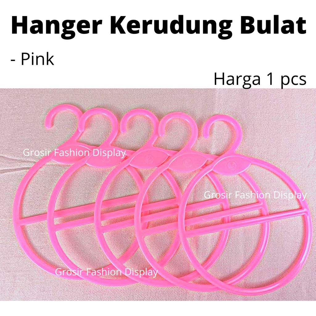 Hanger Kerudung Oval / Bulat Hanger Jilbab Scraft Hanger Hijab Gantungan Syal-BH