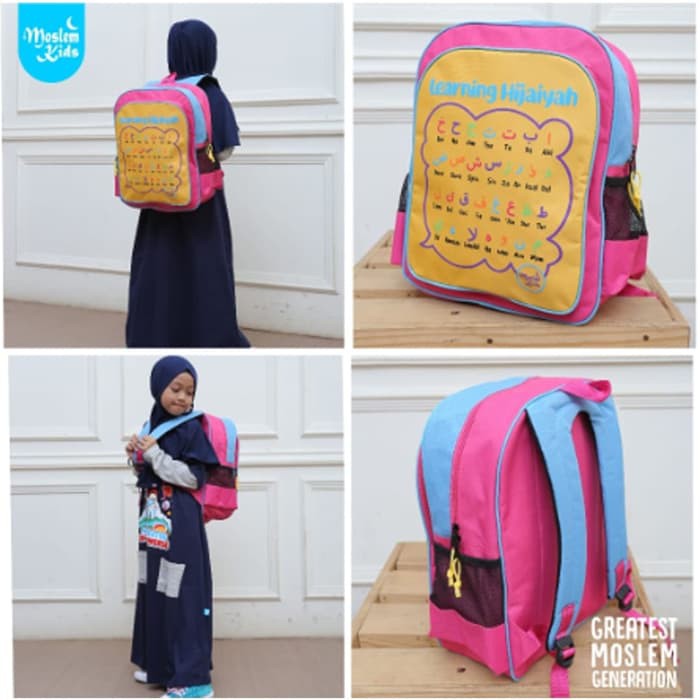 Tas Sekolah moslem kids muslim anak lucu backpack ransel karakter