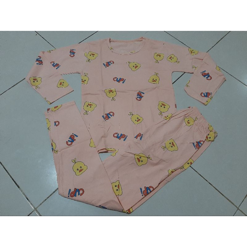 Piyama Anak Import PP Organik tweety cup