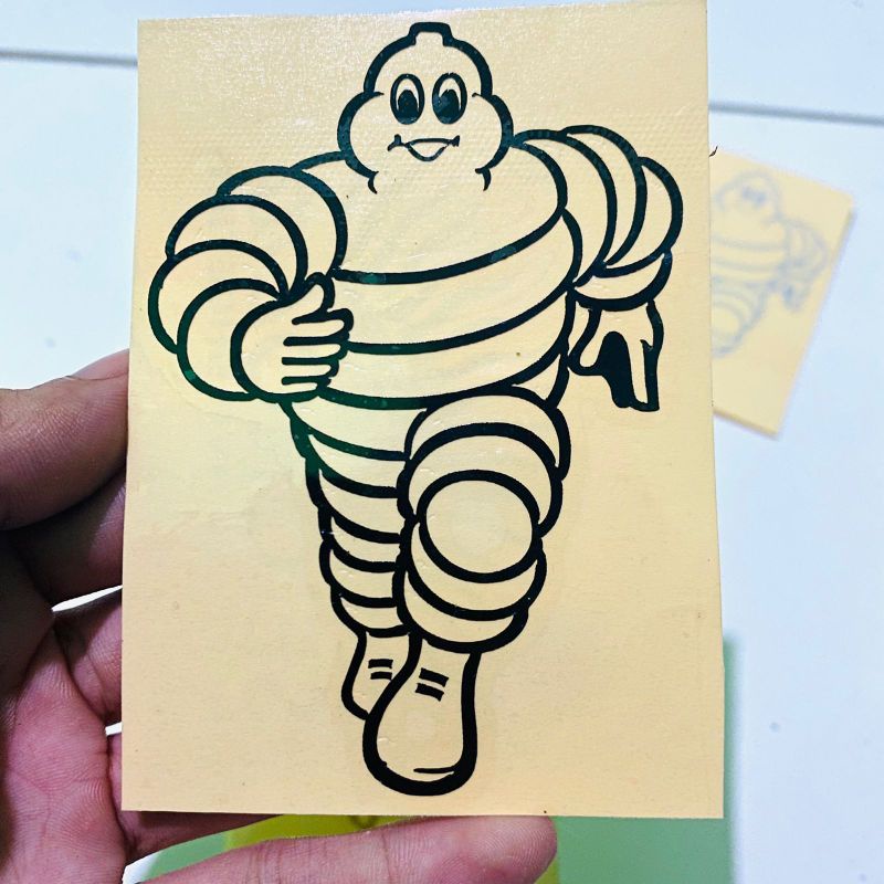 Michelin Sticker cutting logo buat motor bahan bagus murah