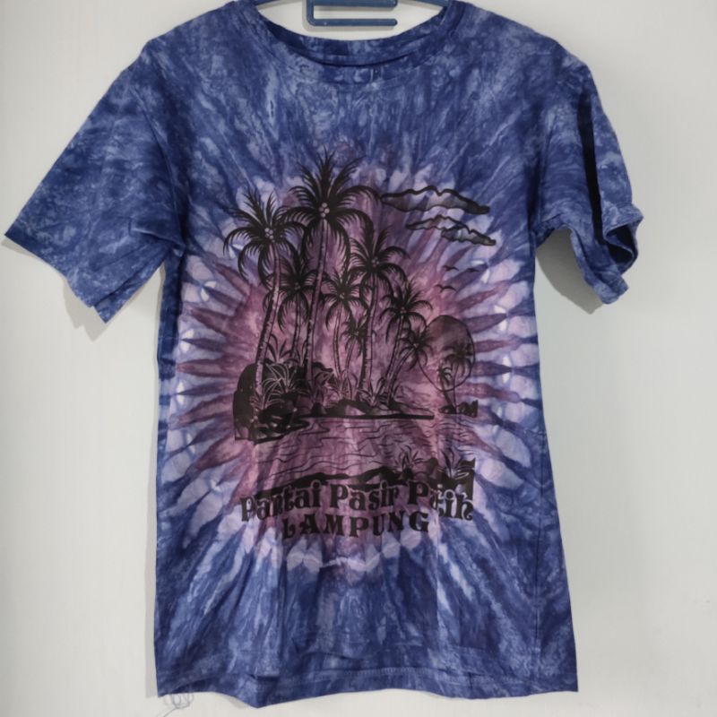 BAJU KAOS PANTAI TIE DYE UNISEX wanita pria, PANTAI LAMPUNG