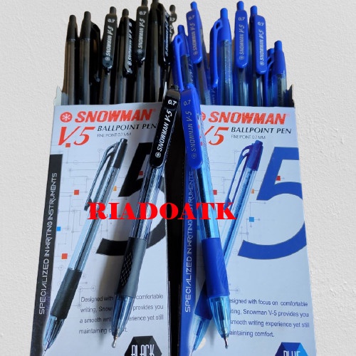 

Gilaa!!! Pen / Pulpen Snowman V5 0.7Mm 1 Lusin Promo Hot Sale