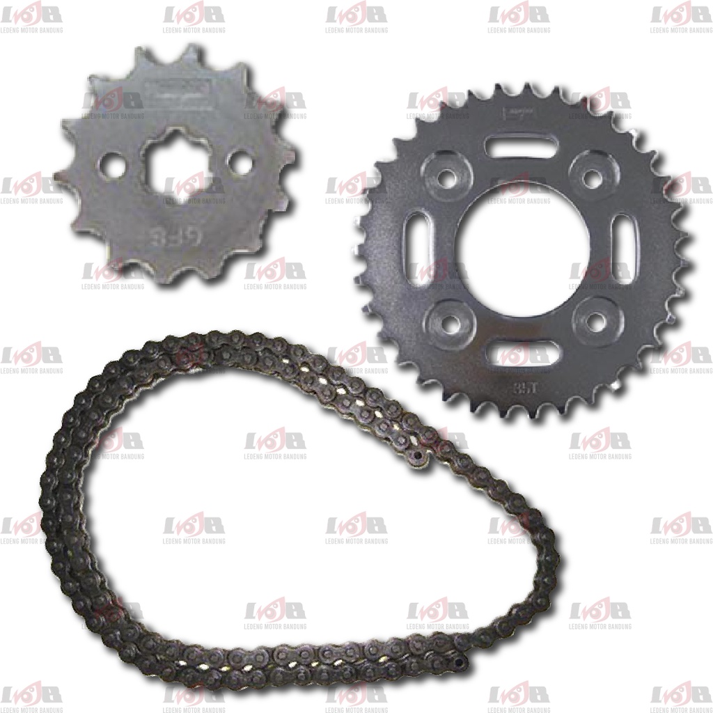 ASPIRA Gear Set Karisma Supra X 125 Gir Depan Belakang Rantai Girset Motor Bebek