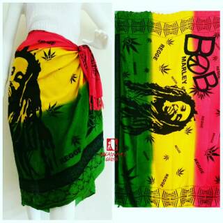 Scraft Segi Empat Kain Pantai Bali Bob Marley Syal Rasta Reggae