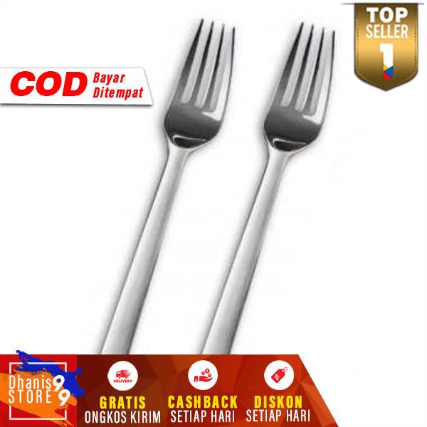 Xiaomi Mijia Zwilling Garpu Makan Stainless Steel 2 PCS Garfu Peralatan Makan Perlengkapan Dapur Berkualitas