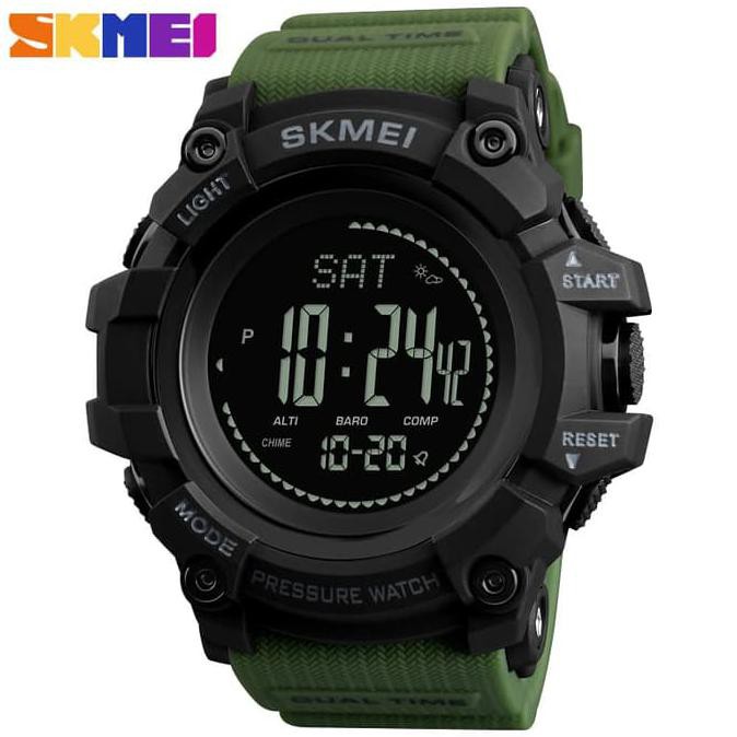 SKMEI Altimeter Original Jam Tangan Pria Outdoor Anti Air 1358 - ARMY