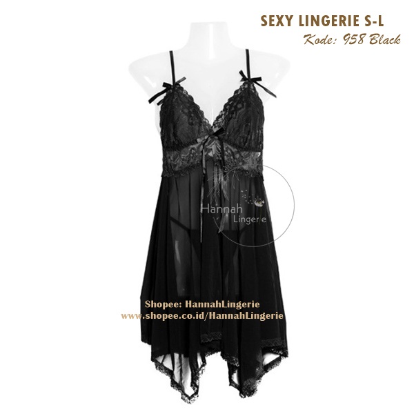 Lingerie Seksi Murah Halus Berkualitas/Baju Tidur Transparan Hot Hitam dll