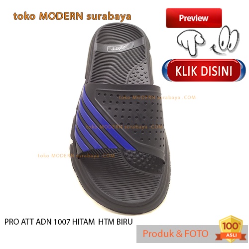 Sandal pria casual sandal slide karet murah PRO ATT ADN 1007 HITAM HTM BIRU