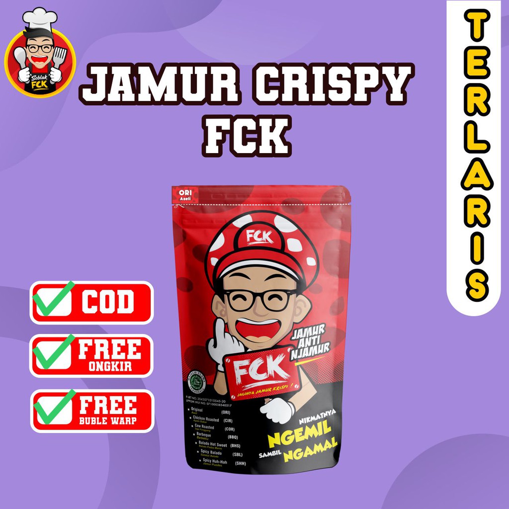 JAMUR CRISPY FCK / RASA ORIGINAL / SNACK JAMUR / CAMILAN GURIH / FCK CRISPY / SEBLAK INSTAN TOPING