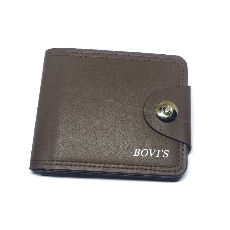 DOMPET PRIA MASKULIN MODEL KANCING-Coklat bovis