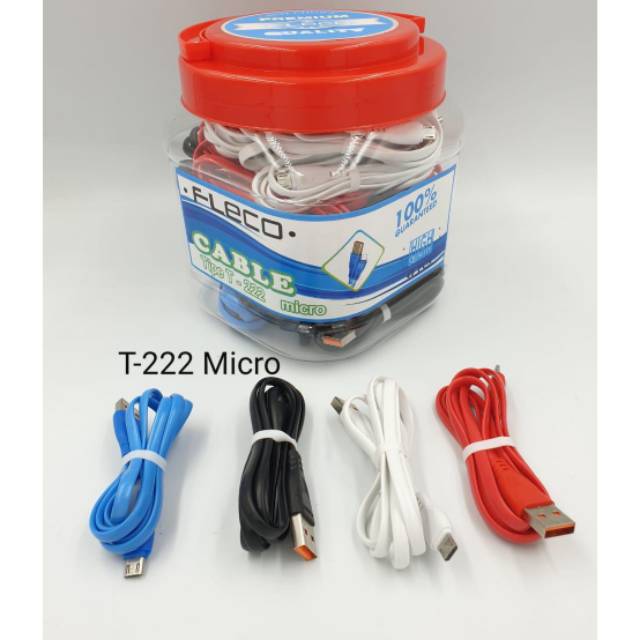 Cable Charger Fleco T-222 Micro Kabel Data Kabel Casan Fleco T-222 For Android 1Toples isi 40 Pcs