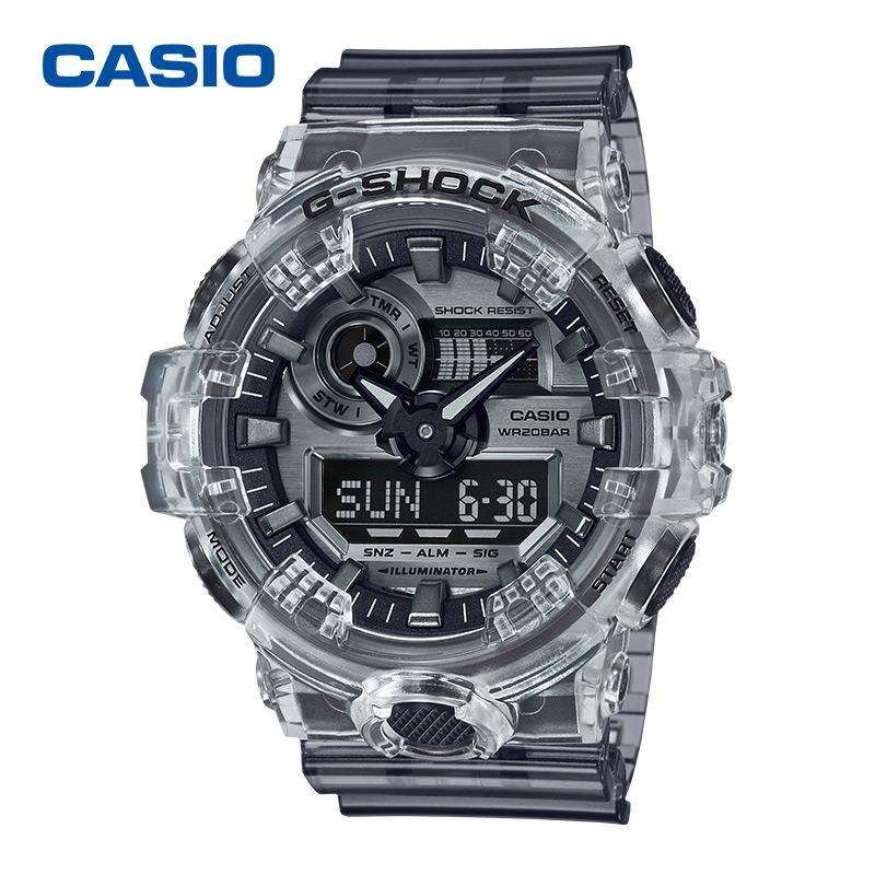 JAM TANGAN PRIA CASIO G-SHOCK GA-700 TRANSPARAN FULL SET
