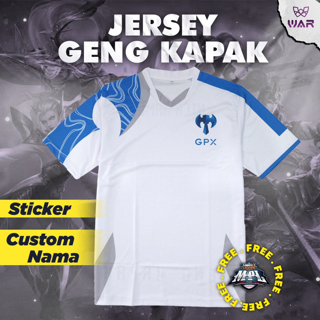 PO Jersey Esports Geng Kapak GPX 2021 Terbaru Kaos Gaming Mobile Legend Free Fire Dewasa dan Anak