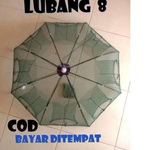 NEW_PRODUCTbubu payung lubang 8/bubu jaring lubang 8/perangkap ikan/jebakan ikan/wuwu jaring ikan