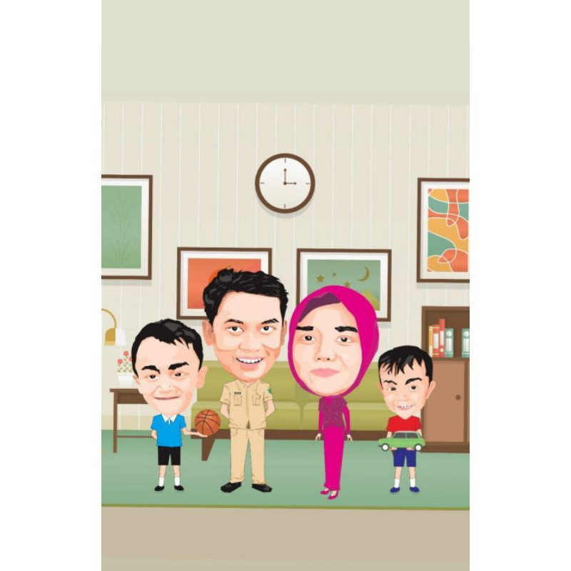 Karikatur Digital Vector Art Fake Art Poster Digital