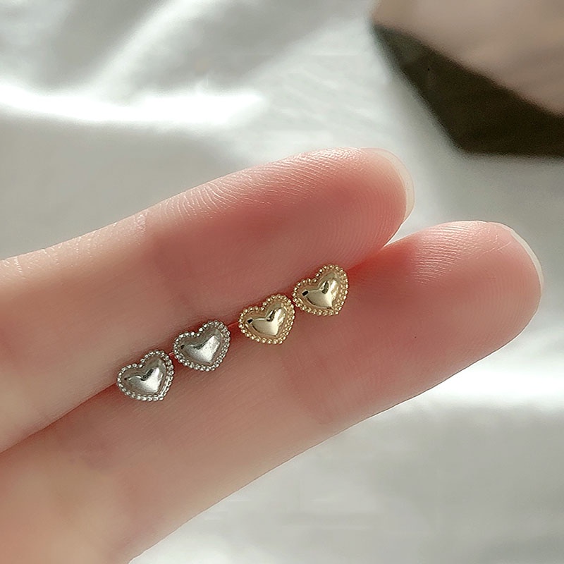 Roselife [1 Pair] S925 Silver Hypoallergenic No Fade Butterfly Antler Swan Heart Flower Small Stud Earrings