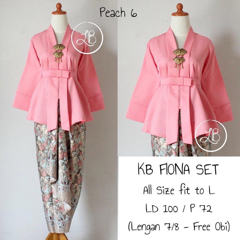 Setelan Kebaya Modern Floy Fiona Peach Dan Warna Lainnya