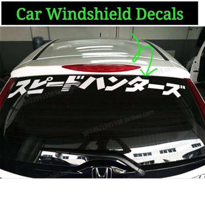 sticker speedhunter windshiled font japanese Keren