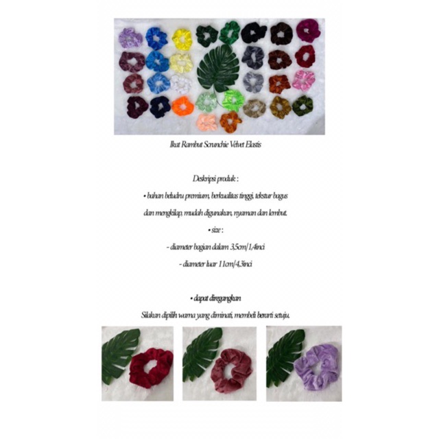 Ikat Rambut Scrunchie Velvet